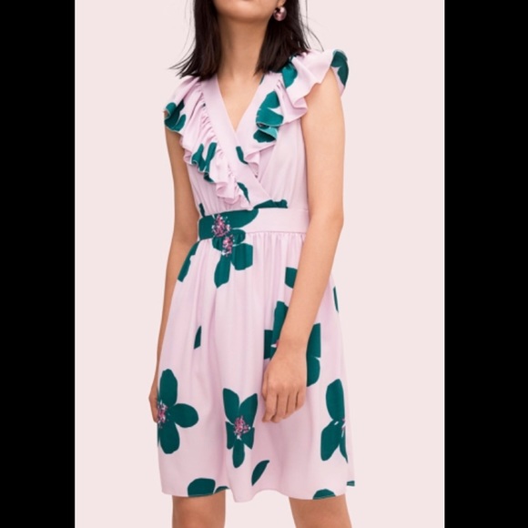 Kate Spade Pink and Green Floral Mini Dress - Picture 1 of 10